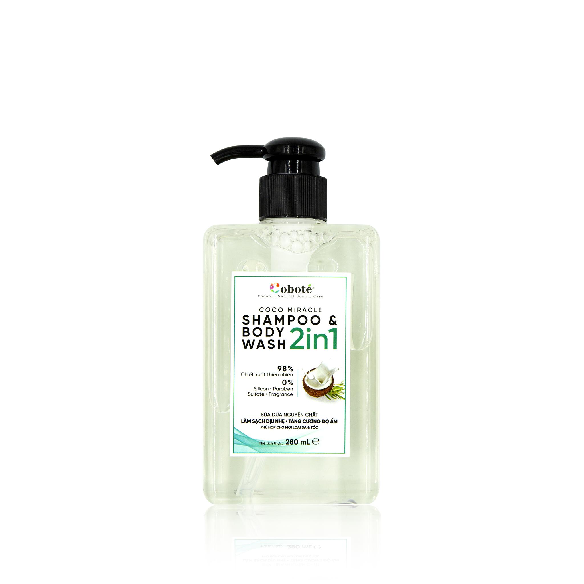 DẦU TẮM GỘI TOÀN THÂN 2IN1 - Coco Miracle Shampoo and Body Wash 2in1 280ml