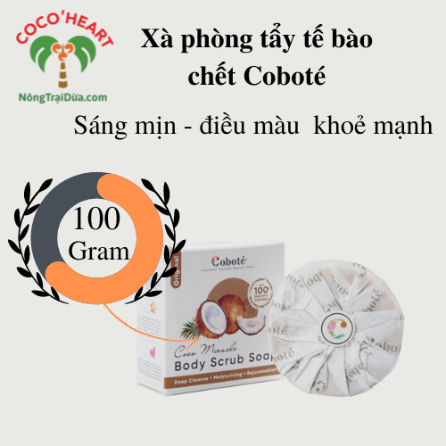 XÀ PHÒNG TẨY TẾ BÀO CHẾT - Coco Miracle Body Scrub Soap - Hương dừa