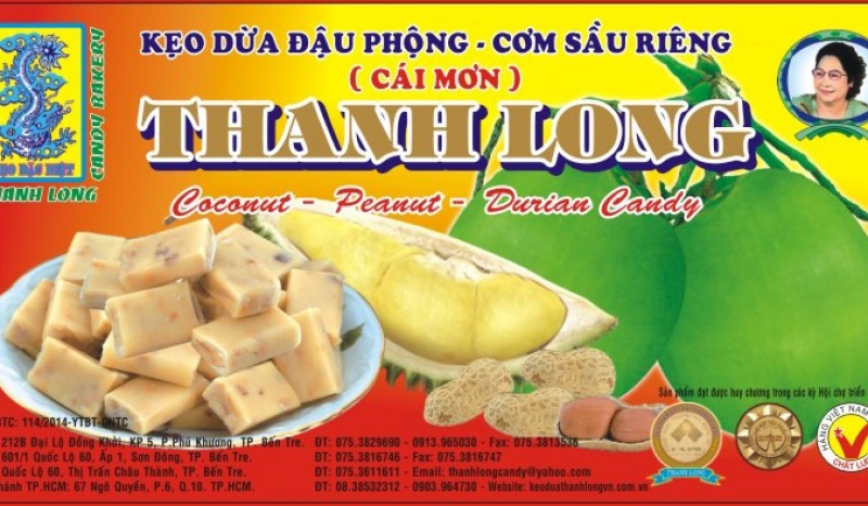 Kẹo dừa đậu phộng - cơm sầu riêng 500gr